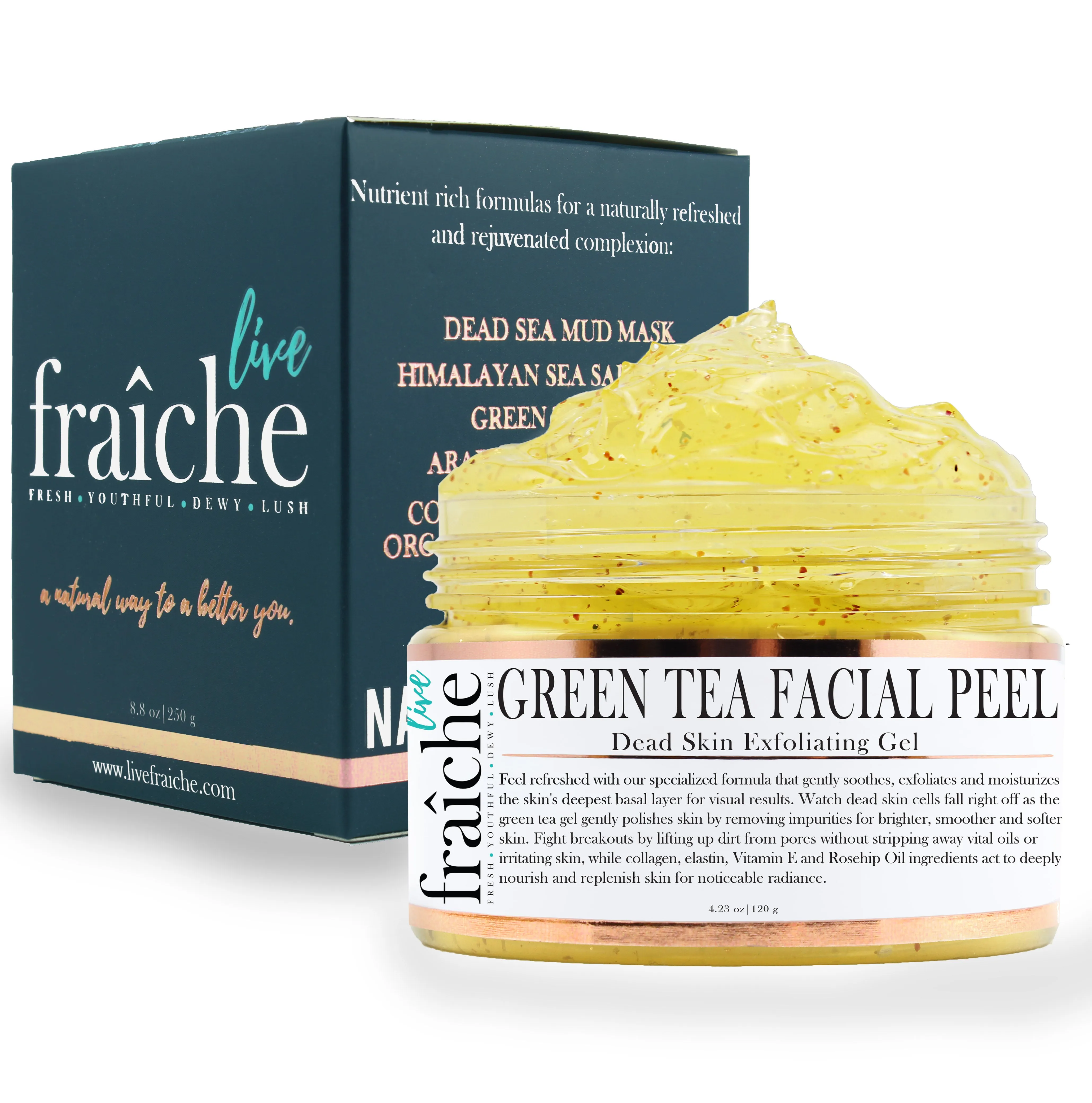 24k Gold Green Tea Facial Peel (Dead Skin Exfoliator & Skin Brightening)