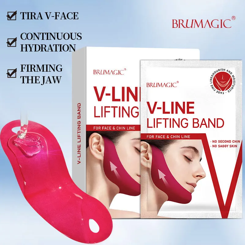 A piece of  V-face Facial Mask Red V-shaped Chin Lifting Mask Gel Ear Hanging Facial Mask