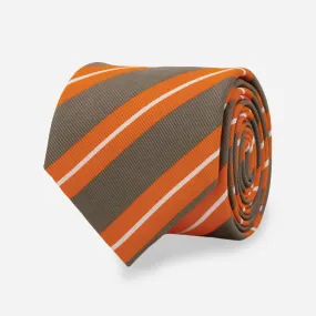 Alma Mater Heritage Stripe Flouro Orange Tie