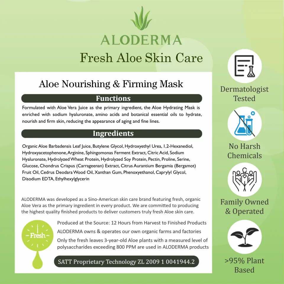 Aloe Firming Mask (Box of 5) by ALODERMA