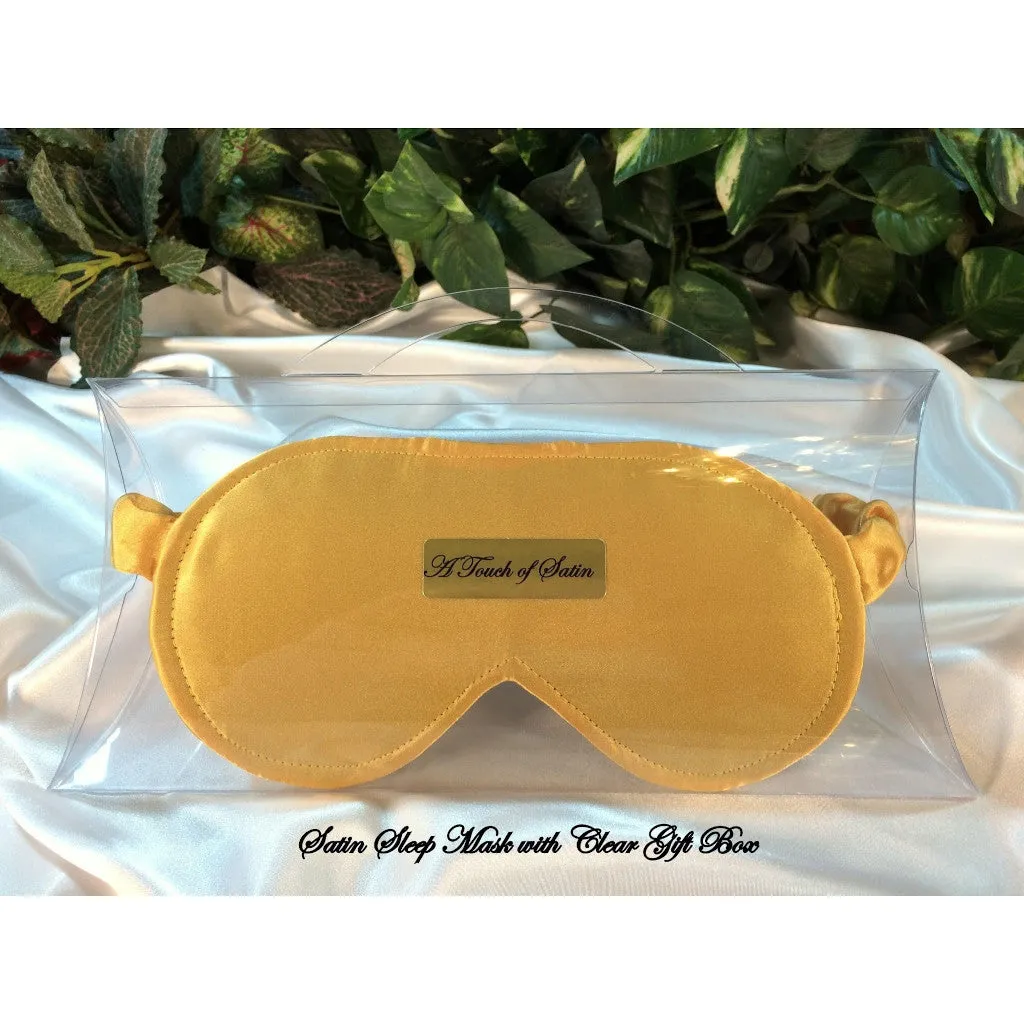 Anti-Aging Sleeping Mask. Fight Wrinkles. Gold Satin Eye Sleep Mask