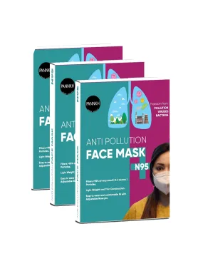 Anti Pollution Face Mask N95 Pack Of 3