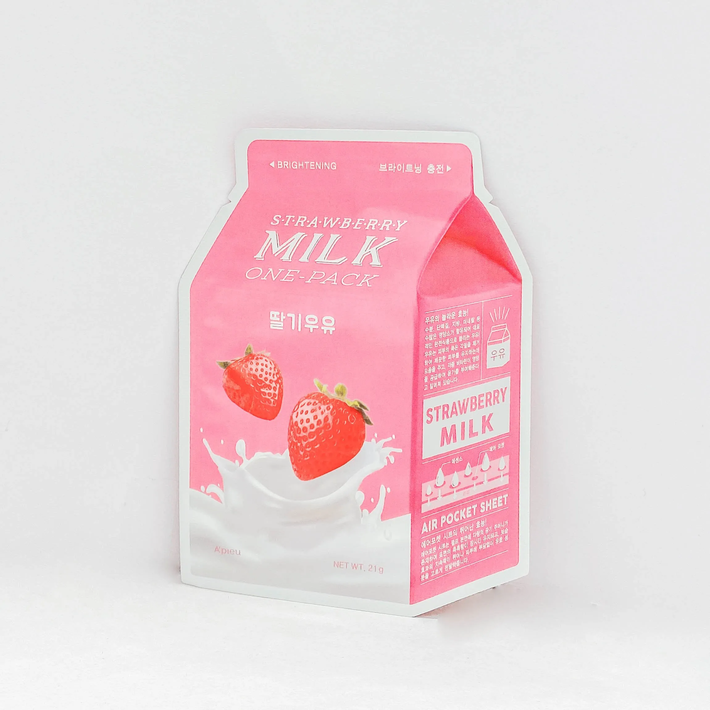 Apieu Face Sheet Mask (Milk One Pack Strawberry / 1Pc)