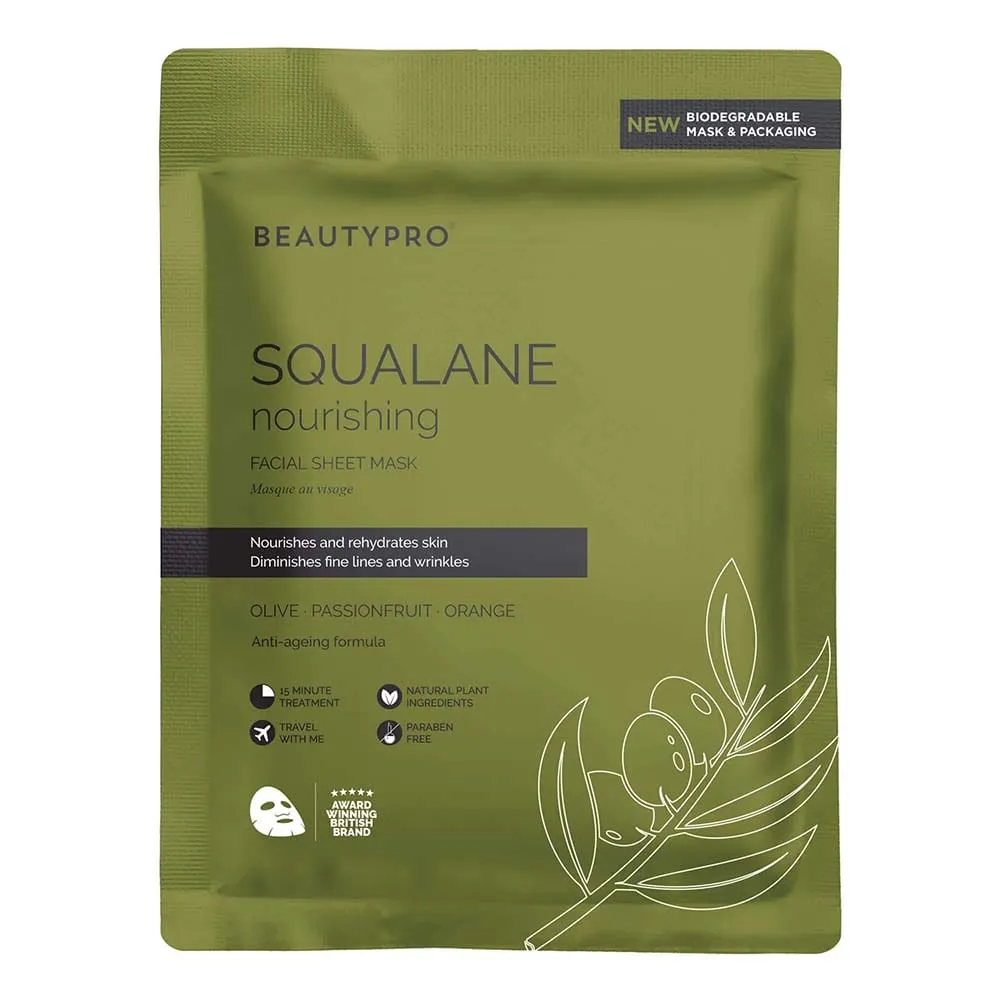 BEAUTYPRO Squalane Nourishing Biodegradable Facial Sheet Mask