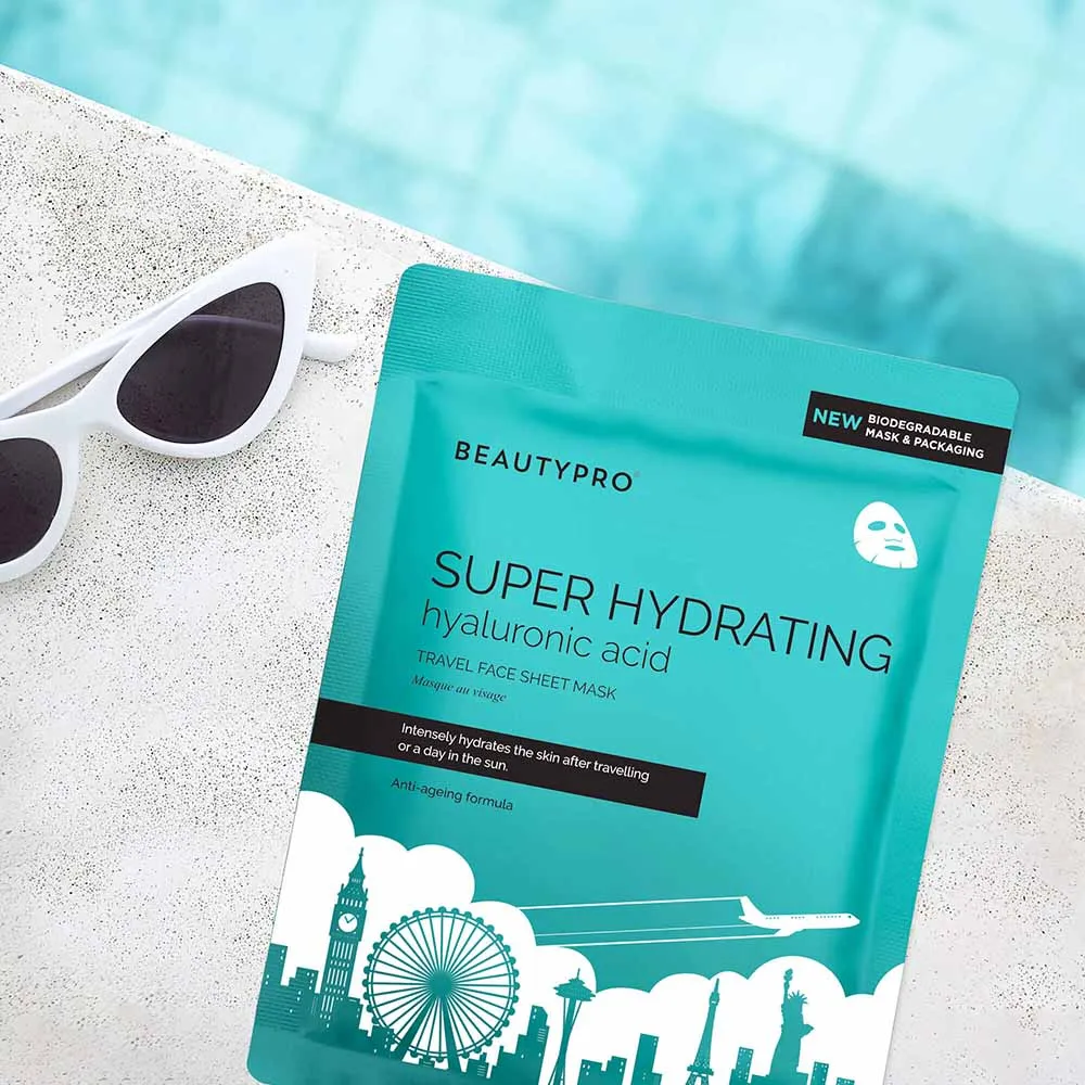 BEAUTYPRO Super Hydrating Travel Biodegradable Facial Sheet Mask