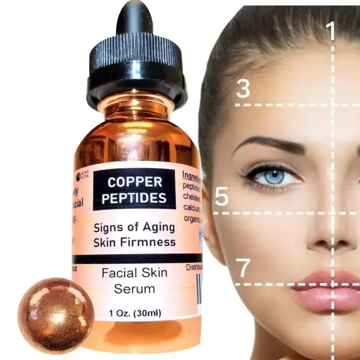 Copper Peptides Skin Serum Face Wrinkle Anti-Aging Cosmetic