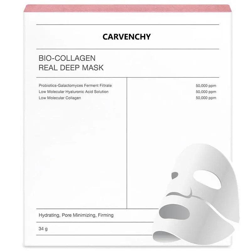 Deep Collagen Overnight Mask The Real Collagen Facial Sheet Masks With Low Molecular Weight Collagen For Elasticity Firming