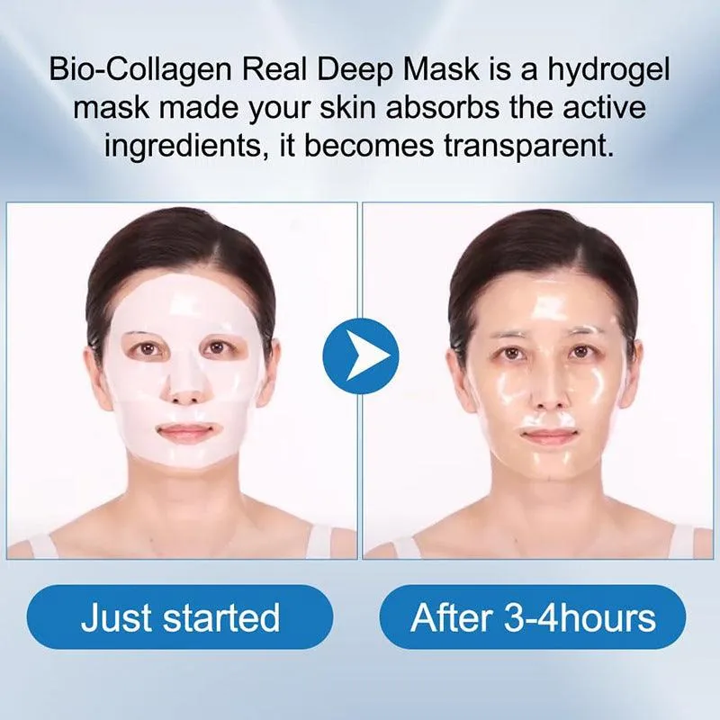 Deep Collagen Overnight Mask The Real Collagen Facial Sheet Masks With Low Molecular Weight Collagen For Elasticity Firming