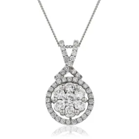 Diamond Cluster Halo Pendant