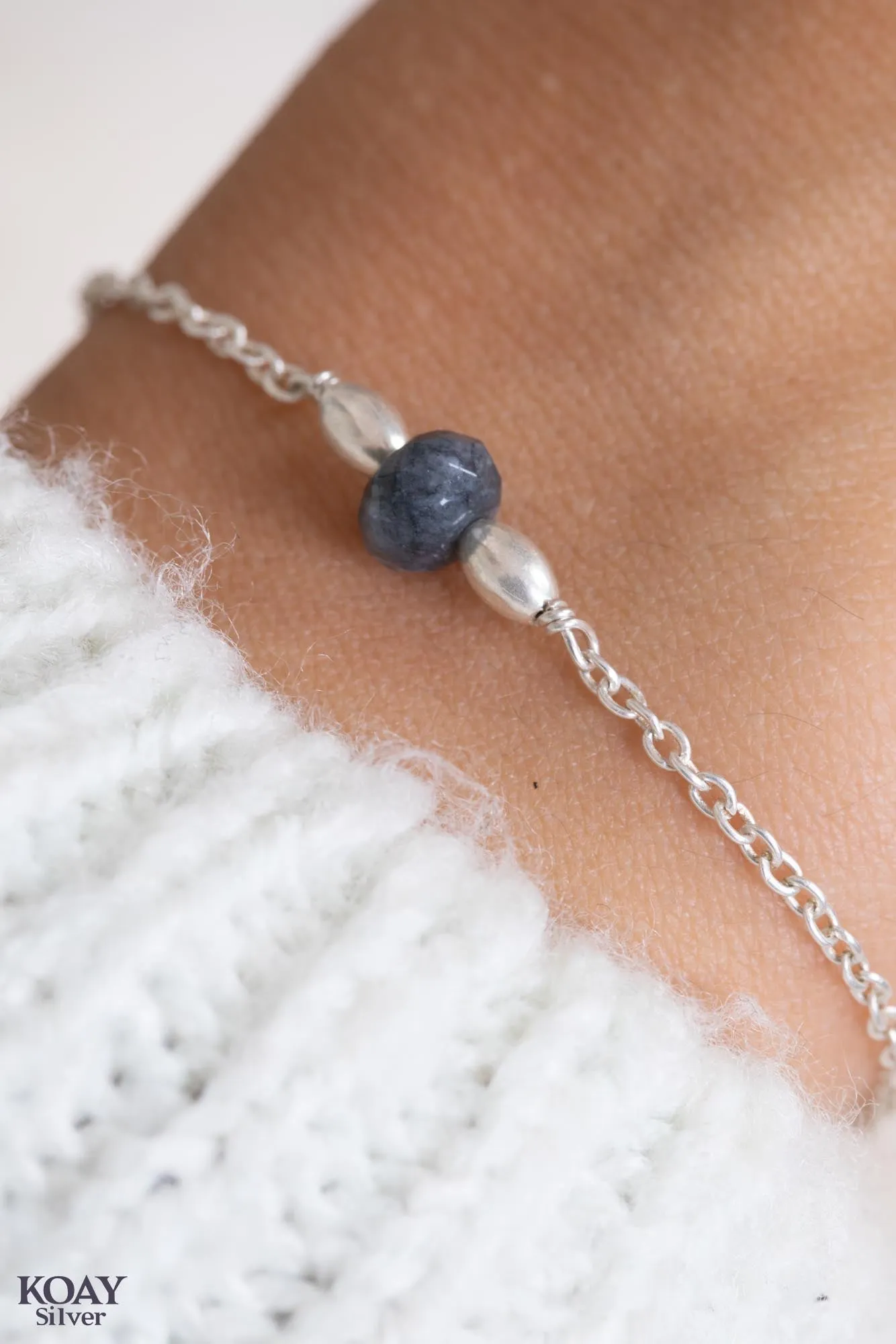 Grey Stone Bracelet