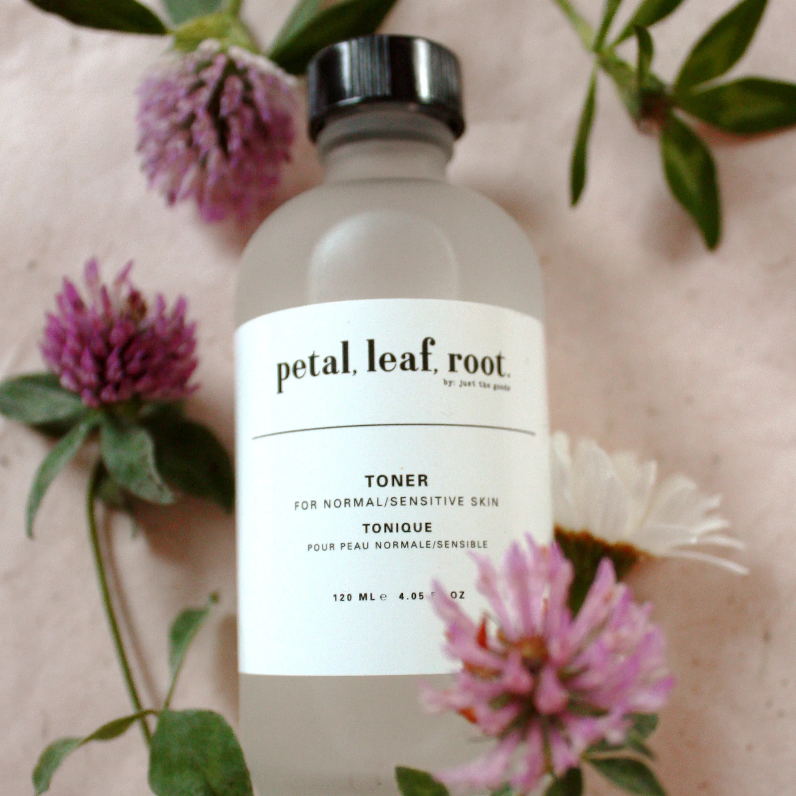 petal, leaf, root. by Just the Goods facial toner for normal/sensitive skin