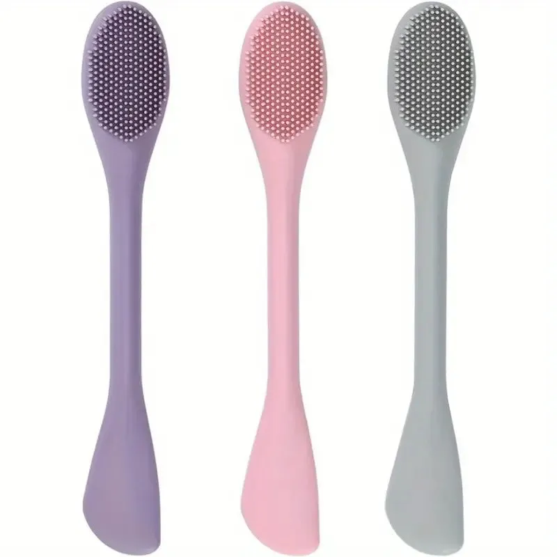 silicone face mask applicator / removal brush   facial scrub brush for beards