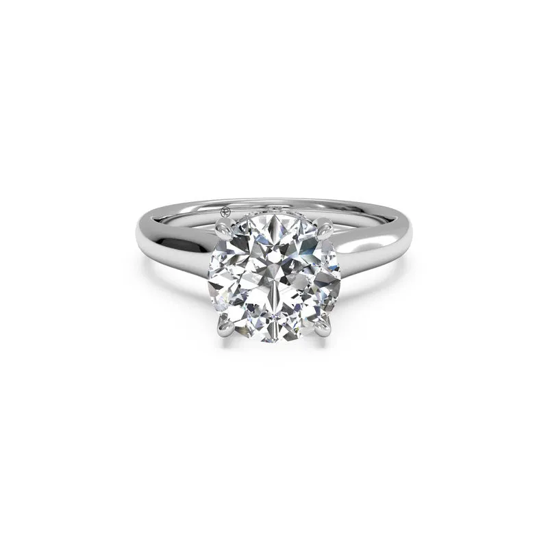 Solitaire Surprise Diamond Round Diamond Engagement Ring