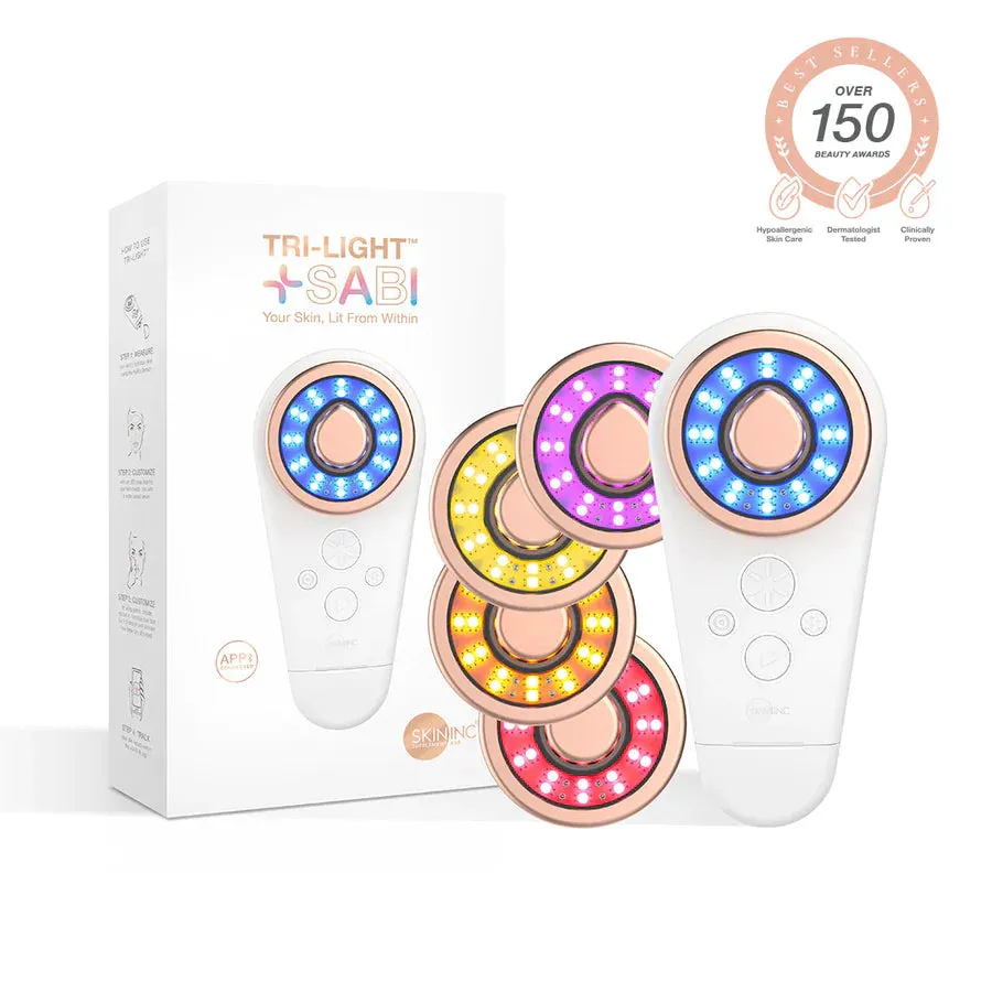 Tri-Light™  SABI AI LED Device (White) Facial in a Flash Set