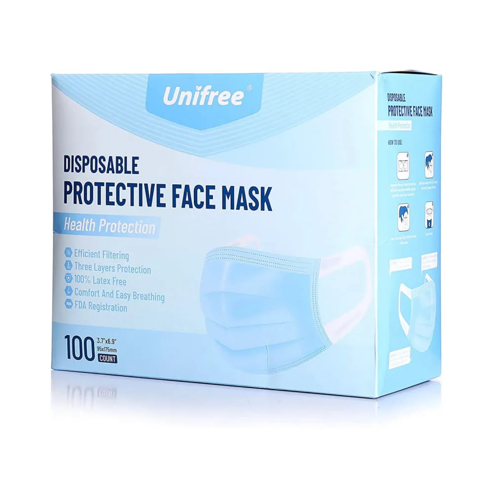 Unifree® Face Mask, 100 Count - Trusted Brand