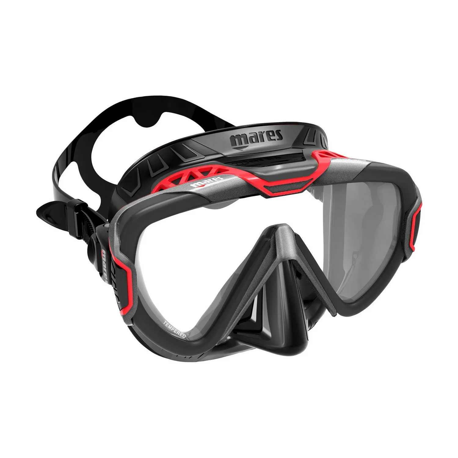 Used Mares Pure Wire Scuba Mask - Red / Black